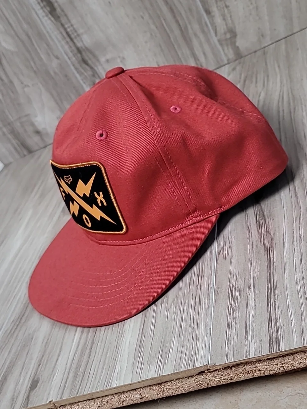Fox Racing Calibrated X Patch Retro Logo Red Snapback Adjustable Hat Cap